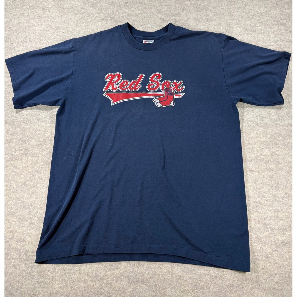 Eagle USA Boston Red Sox Graphic T-Shirt Navy Blue Mens XL Number 8 Made in USA